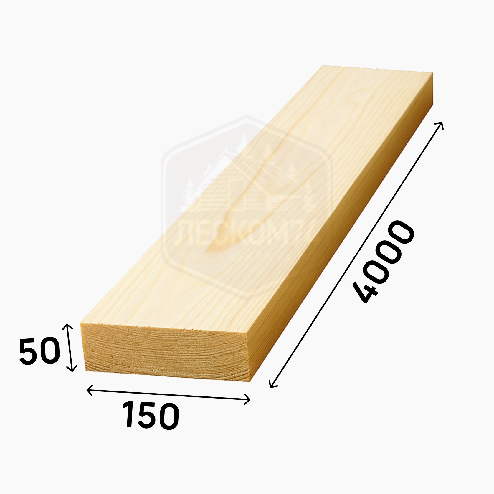 Доска обрезная 50*150*4000 (сосна) 1-4 сорт