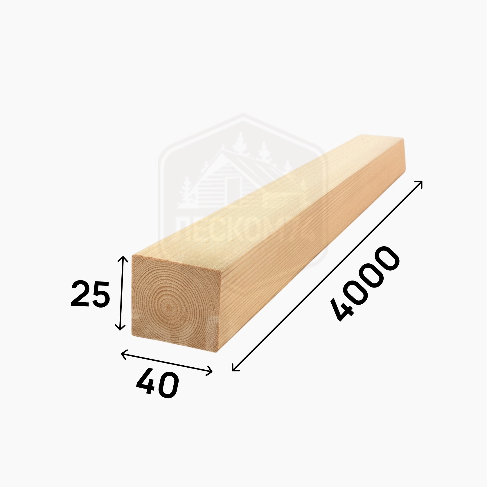 Брусок 25*40*4000 (сосна) 1-4 сорт