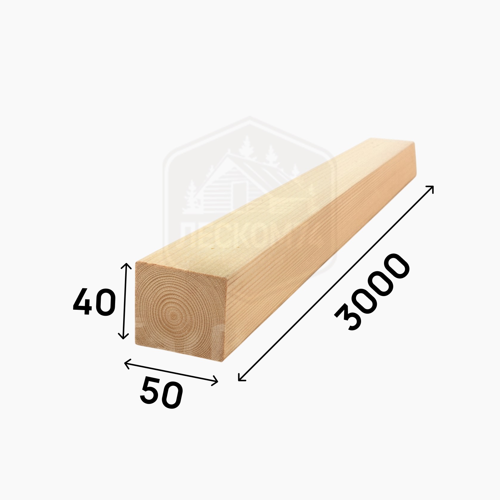 Брусок 40*50*3000 (сосна) 1-4 сорт