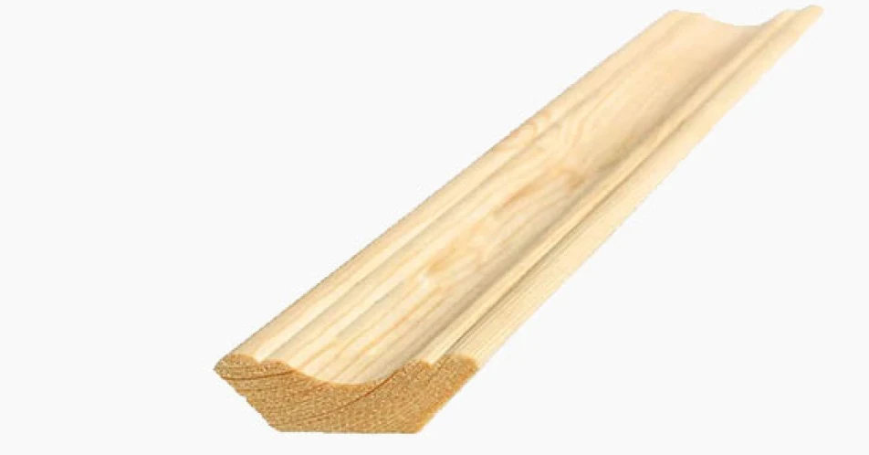 Плинтус фигурный 55*3000 (сосна) клееный, без сучков