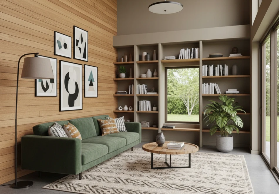 Вагонка в интерьере загородного дома