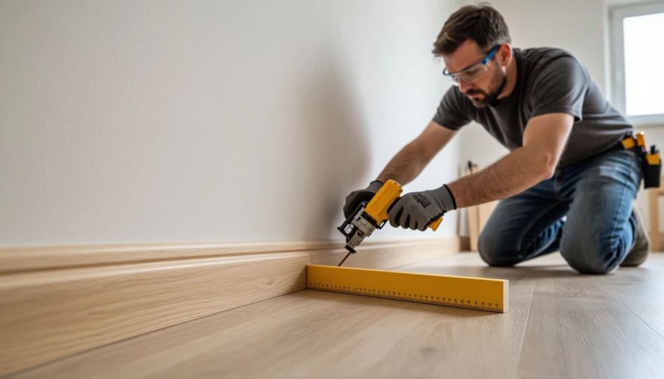 Монтаж деревянного плинтуса