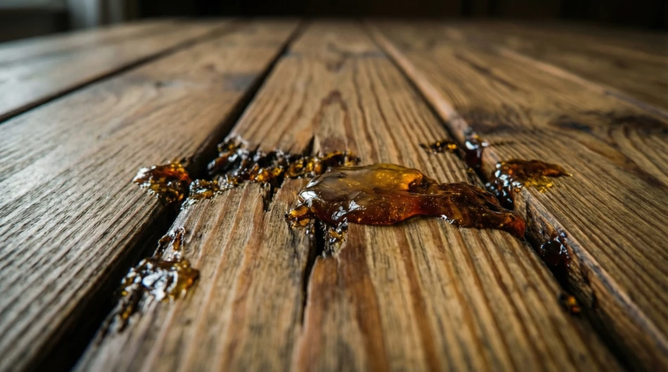 Смола на древесине