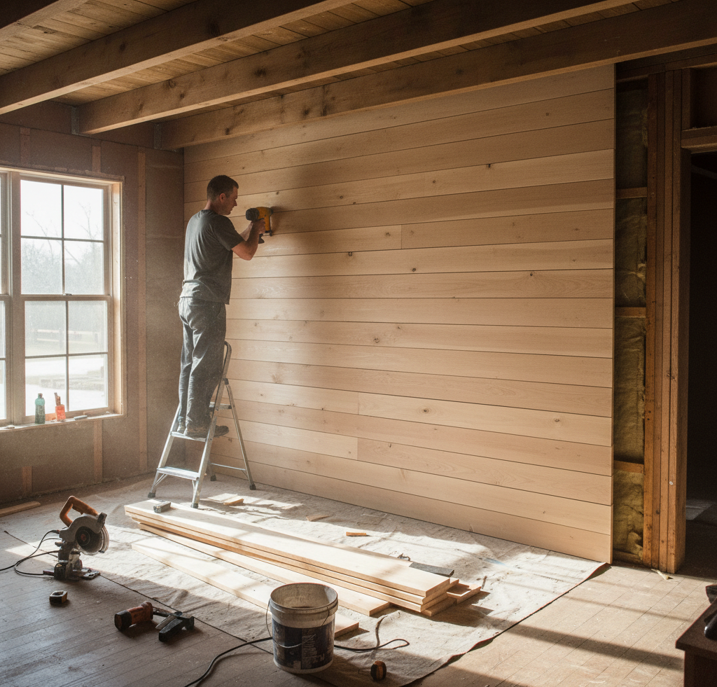 Как крепить вагонку: пошаговая инструкция монтажа с обрешеткой и без