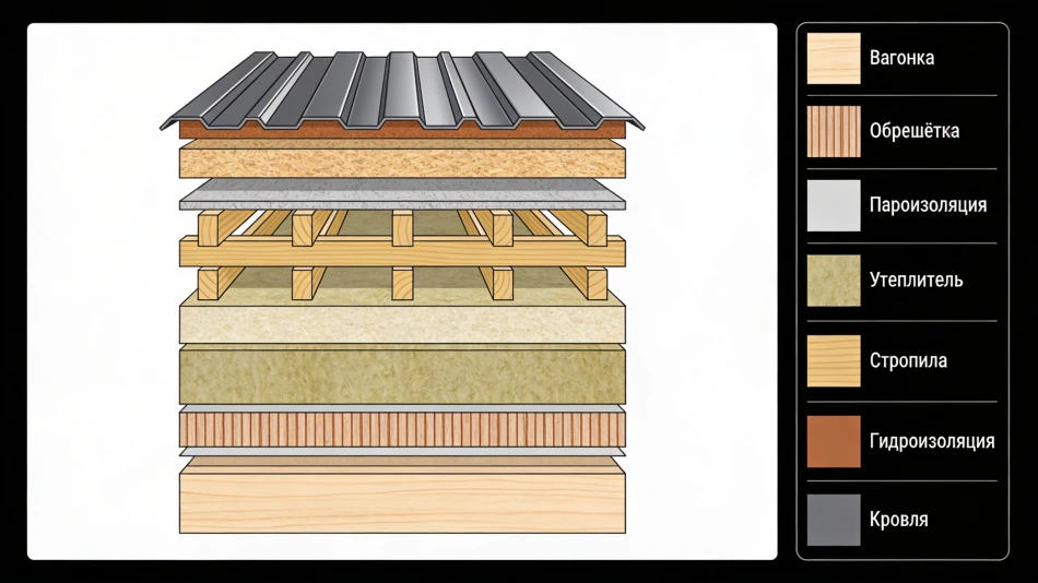 Инфографика кровельного пирога